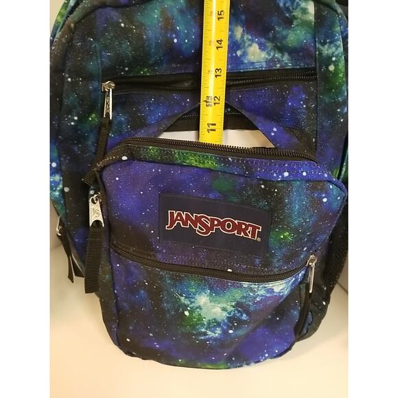 Jansport Big Student Backpack Galaxy Print Blue 34L Laptop Sleeve School Bag New - Picture 6 of 9